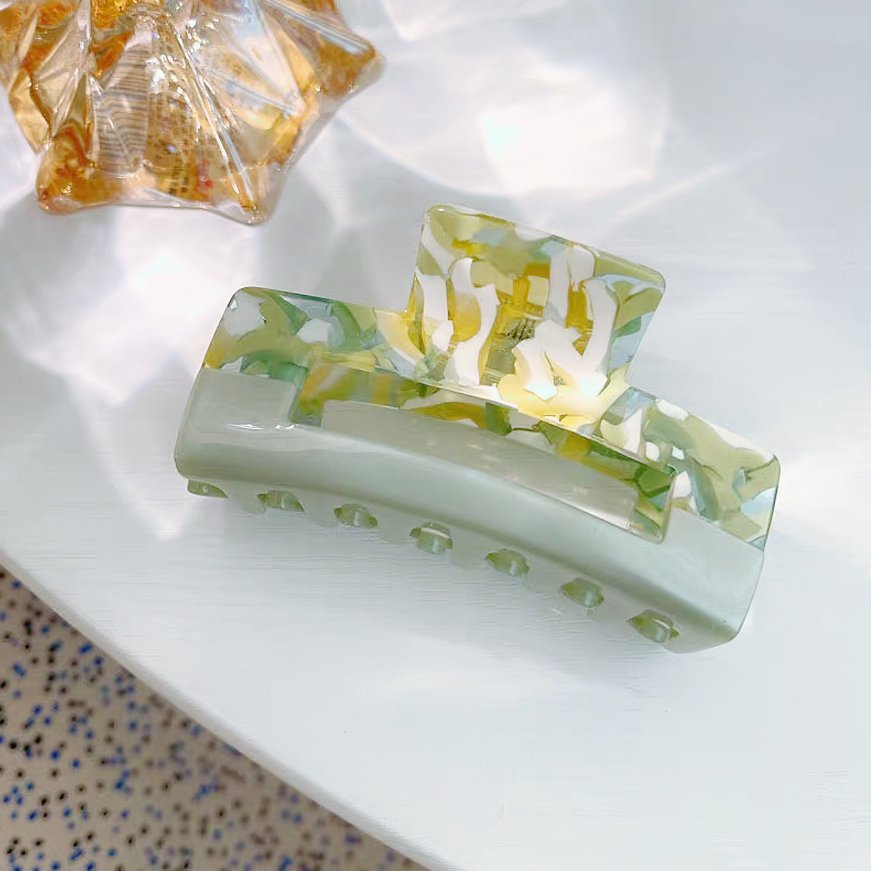 Oil Painting hair claw