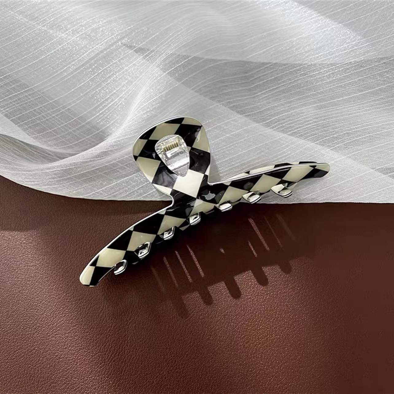 checkerboard hair claw