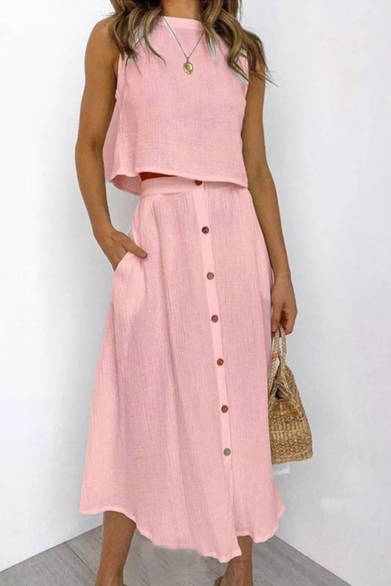 Holiday Leisure Cotton Two-pieces suits-serendiple.com