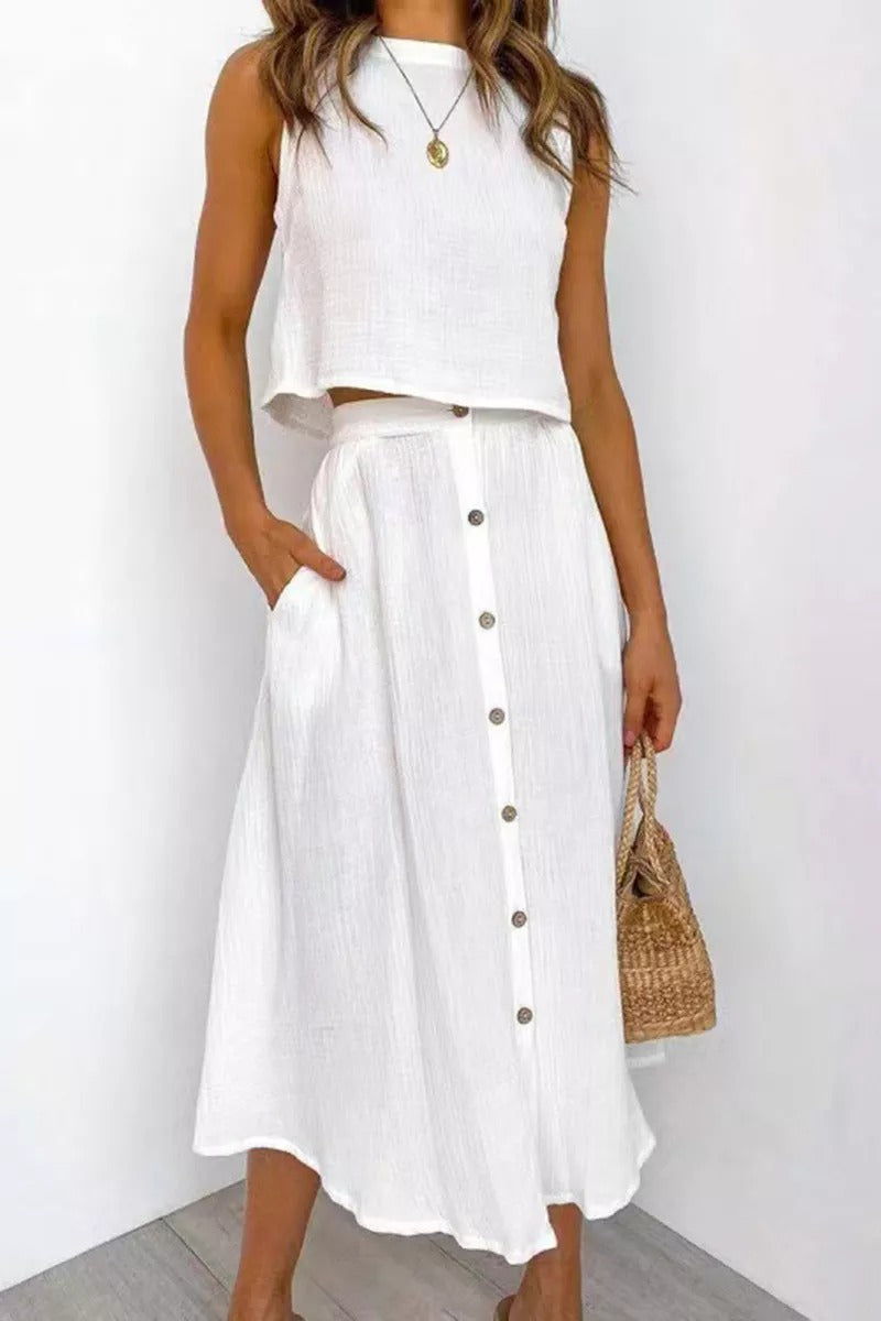 Holiday Leisure Cotton Two-pieces suits-serendiple.com