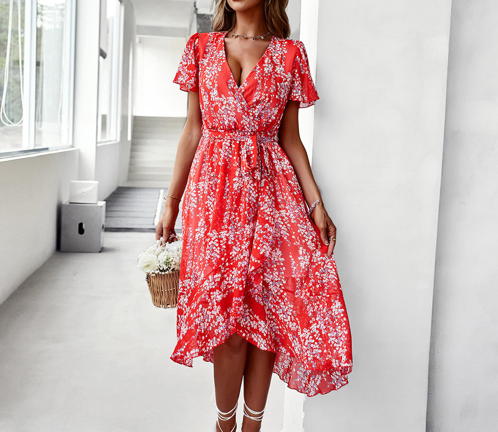BOHEMIAN LONG DRESS - FLORAL SUMMER DRESS -serendiple.com