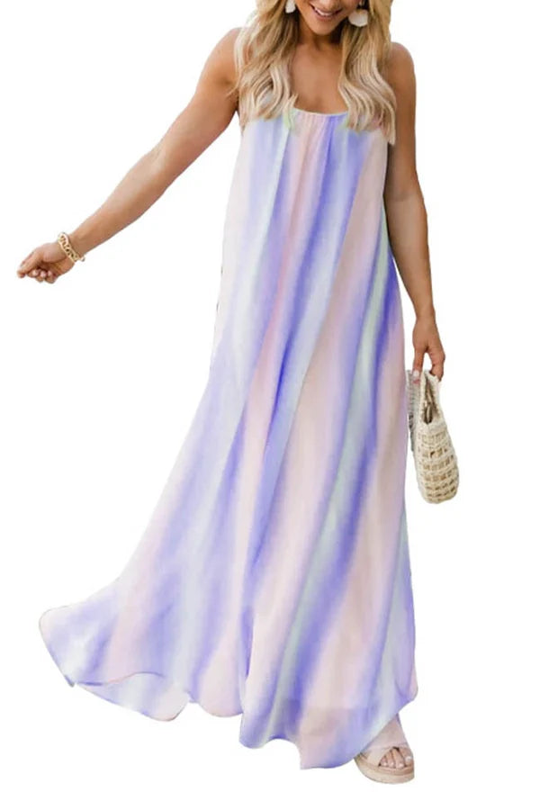 Oceans Of Love Multi Ombre Maxi Dress-serendiple.com