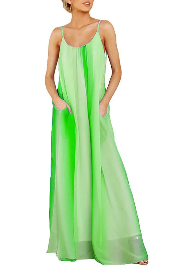 Oceans Of Love Multi Ombre Maxi Dress-serendiple.com