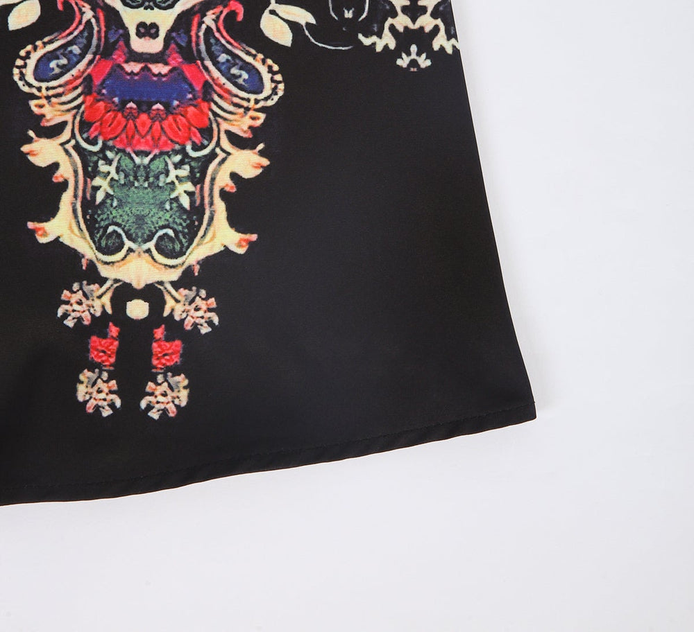 Vintage Print Long Sleeved Prairie Maxi Dress-serendiple.com