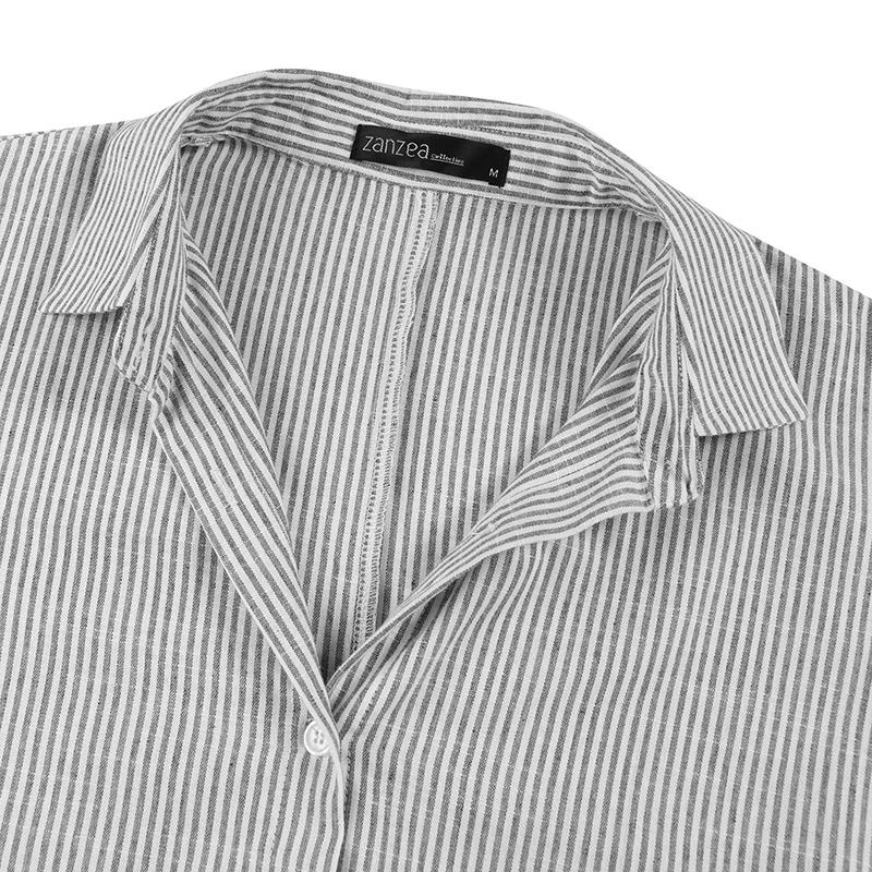 Puff Sleeve Stripe Printed Casual Maxi Dress-serendiple.com