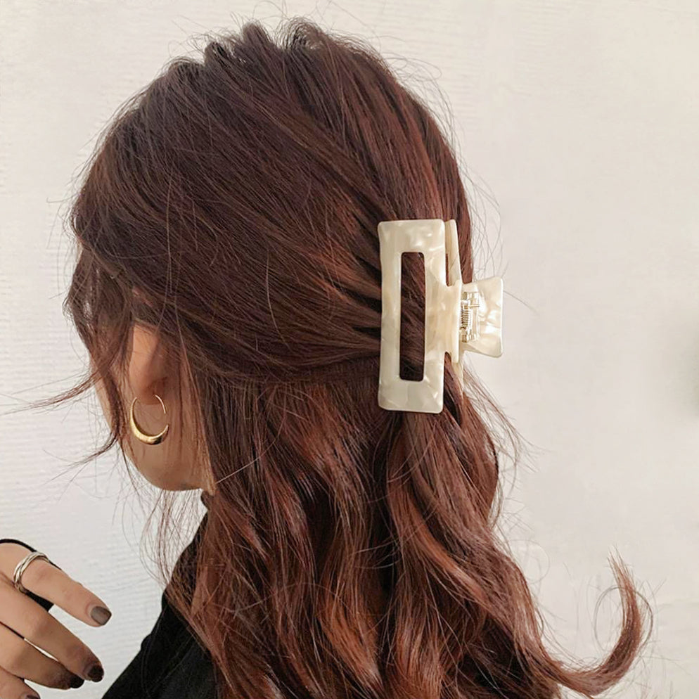 Rectangle hair claw