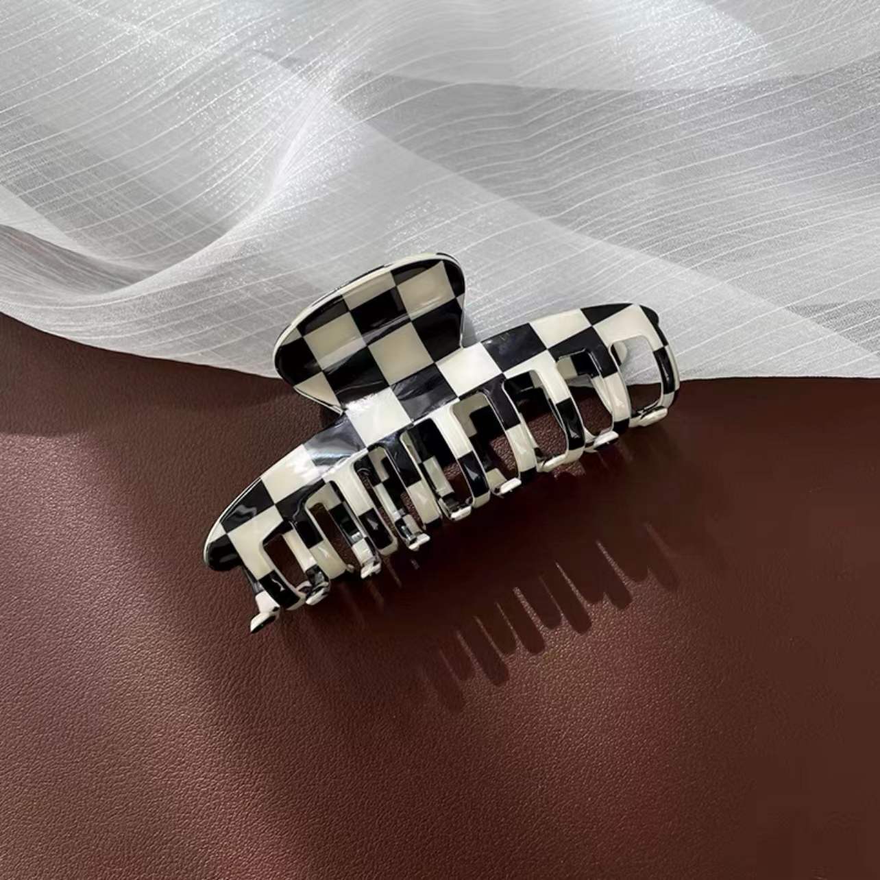 checkerboard hair claw
