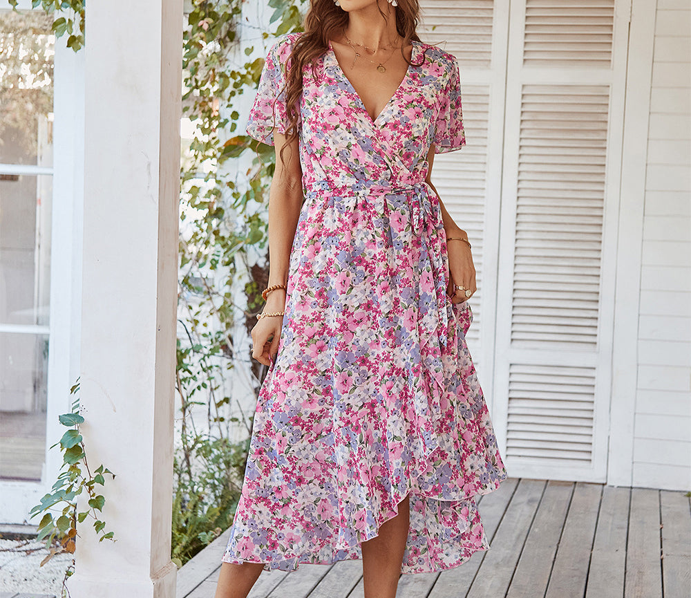 BOHEMIAN LONG DRESS - FLORAL SUMMER DRESS -serendiple.com