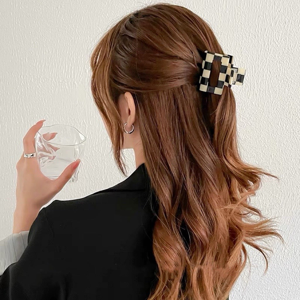 checkerboard hair claw