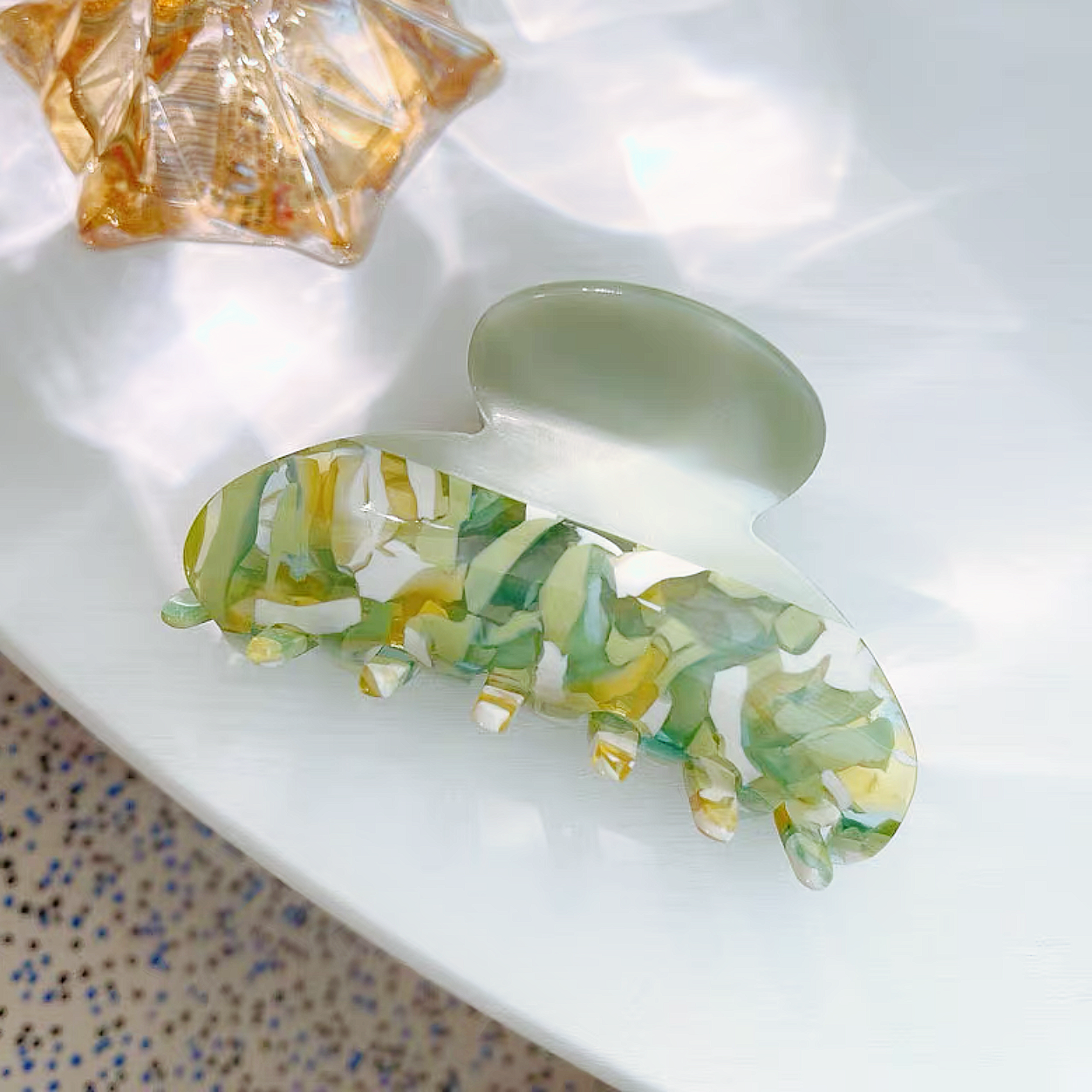 Oil Painting hair claw